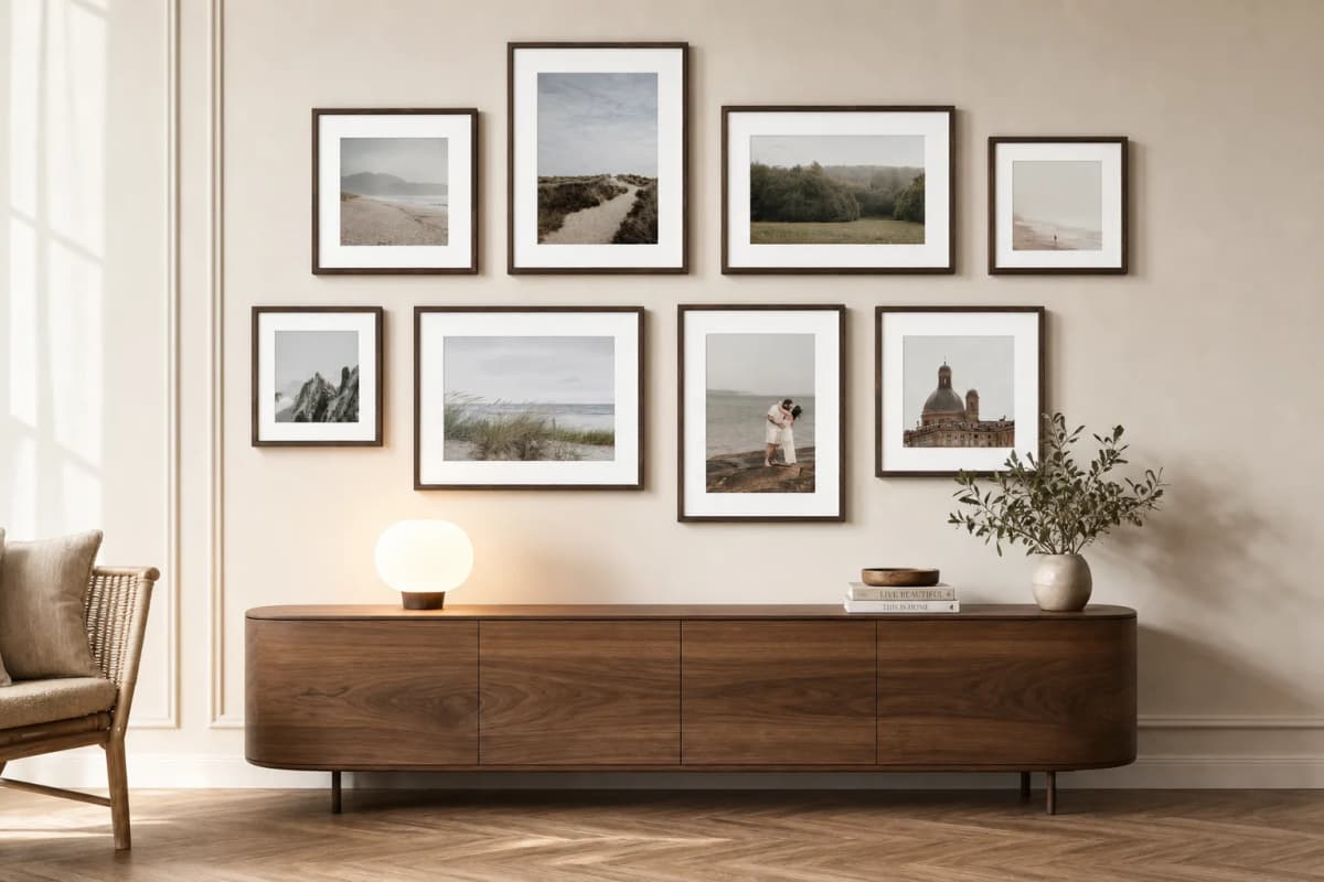 Large photos on the wall — what sizes and how many to choose
