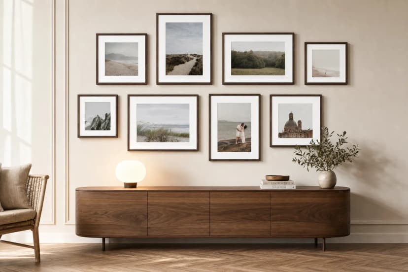Large photos on the wall — what sizes and how many to choose