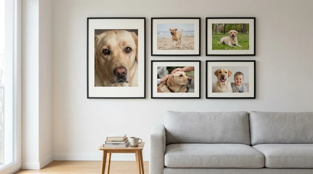Pet photo gallery with dog or cat: ideas and layouts that really work