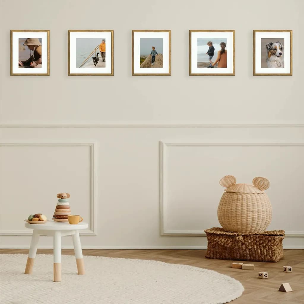 Colourful picture frames for kids room – creative photo wall with children's pictures